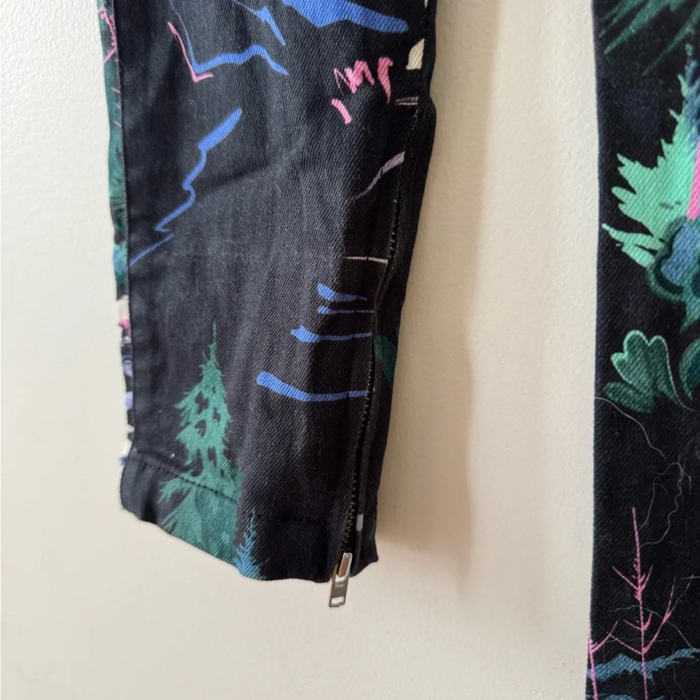Balenciaga Black Forest Pattern skinny jeans pants size 38 - Picture 10 of 16